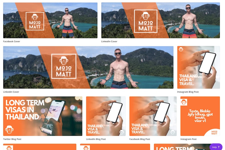 new designs for mojomatt social media and blog posts