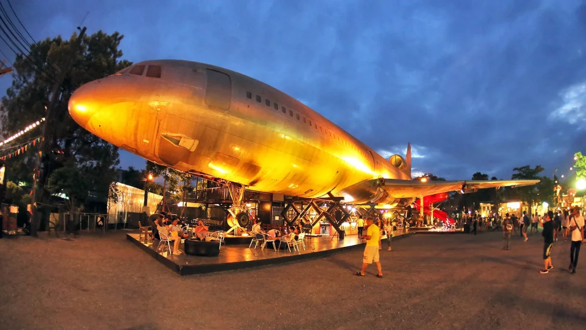 Vibrant and illuminated Chang Chui Plane Night Market