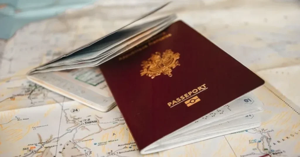 A photo of a passport.